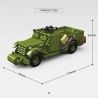 THIRDPARTY 300014 XE ĐIỀU TRA M3A1 1:35 tỷ lệ 1:35 bộ đồ chơi xếp lắp ráp ghép mô hình Military Army M3A1 SCOUT CAR Quân Sự Bộ Đội 300 khối
