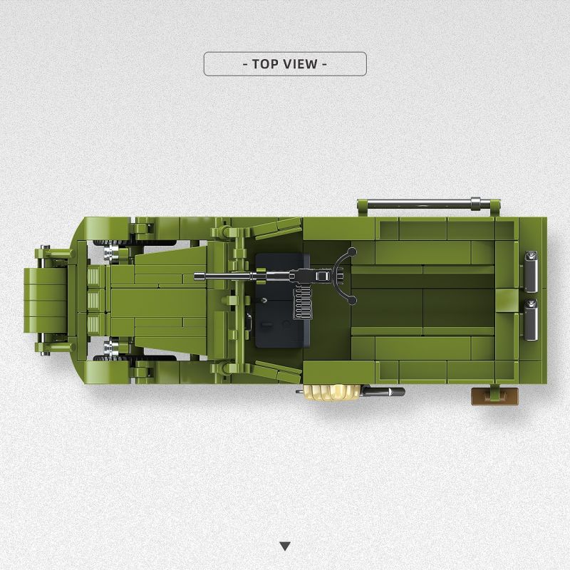 THIRDPARTY 300014 XE ĐIỀU TRA M3A1 1:35 tỷ lệ 1:35 bộ đồ chơi xếp lắp ráp ghép mô hình Military Army M3A1 SCOUT CAR Quân Sự Bộ Đội 300 khối