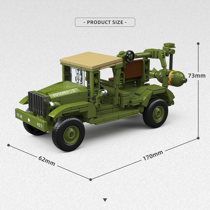 THIRDPARTY 300015 XE TẢI M6 1:35 tỷ lệ 1:35 bộ đồ chơi xếp lắp ráp ghép mô hình Military Army M6 TRUCK Quân Sự Bộ Đội 323 khối