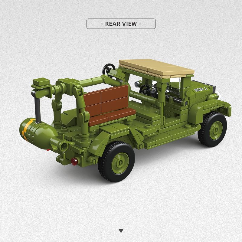 THIRDPARTY 300015 XE TẢI M6 1:35 tỷ lệ 1:35 bộ đồ chơi xếp lắp ráp ghép mô hình Military Army M6 TRUCK Quân Sự Bộ Đội 323 khối