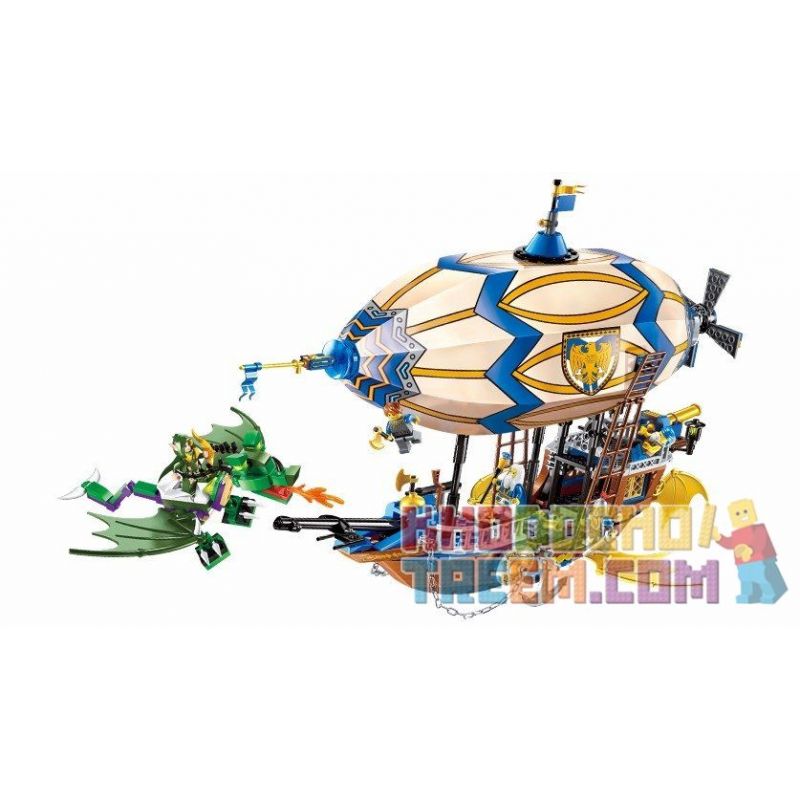 Enlighten 2316 Qman 2316 non Lego KHINH KHÍ CẦU bộ đồ chơi xếp lắp ráp ghép mô hình Nexo Knights THE WAR OF GLORY VESSEL Hiệp Sỹ Nexo 669 khối