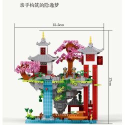 MOYU BLOCK MY92060 92060 PHONG CÁCH QUỐC GIA NGUỒN HOA ĐÀO bộ đồ chơi xếp lắp ráp ghép mô hình 1596 khối