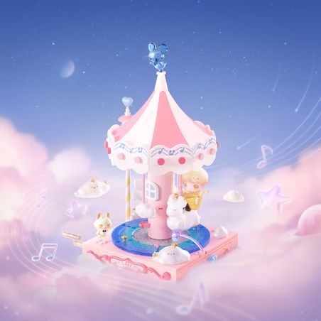 POP MART P10014 10014 DIMOO DREAM MELODY TROJAN HORSE IN THE GALAXY bộ đồ chơi xếp lắp ráp ghép mô hình DIMOO DREAM MELODY GALACTIC CAROUSEL 385 khối