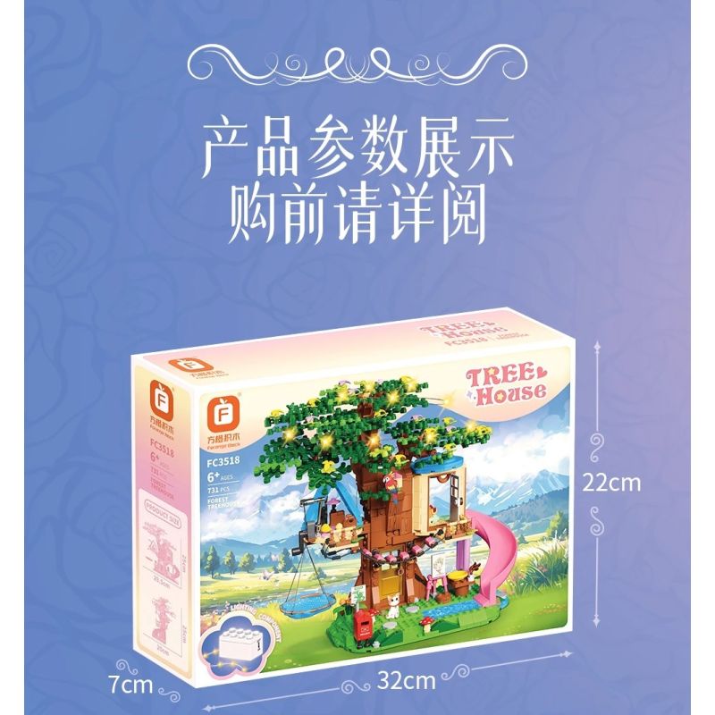 FORANGE FC3518 3518 NGÔI NHÀ TRÊN CÂY bộ đồ chơi xếp lắp ráp ghép mô hình Creator TREE HOUSE Sáng Tạo 731 khối FORANGE FC3518 3518 NGÔI NHÀ TRÊN CÂY bộ đồ chơi xếp lắp ráp ghép mô hình Creator TREE HOUSE Sáng Tạo 731 khối