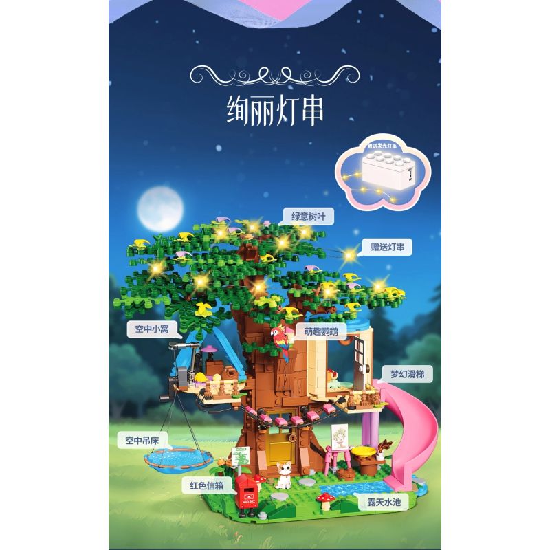 FORANGE FC3518 3518 NGÔI NHÀ TRÊN CÂY bộ đồ chơi xếp lắp ráp ghép mô hình Creator TREE HOUSE Sáng Tạo 731 khối FORANGE FC3518 3518 NGÔI NHÀ TRÊN CÂY bộ đồ chơi xếp lắp ráp ghép mô hình Creator TREE HOUSE Sáng Tạo 731 khối