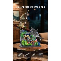 XBERT 66067 CÁ MẬP TRẮNG LỚN bộ đồ chơi xếp lắp ráp ghép mô hình Movie & Game GREAT WHITE SHARK'S ATTACK Phim Và Trò Chơi 2932 khối