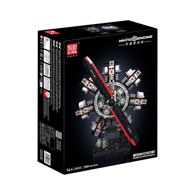 MouldKing 10233 Xếp hình lắp ráp ghép mô hình Động cơ máy bay sao MouldKing 10233 Xếp hình lắp ráp ghép mô hình Động cơ máy bay sao