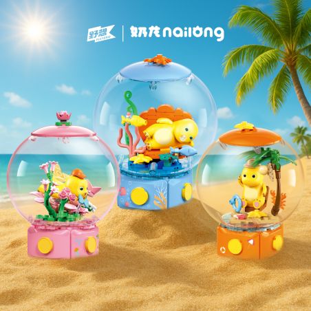 PLEYERID M38-P8085 P8085 8085 M38P8085 38-P8085 MILK DRAGON HOLIDAY HỘP LƯU TRỮ KỲ NGHỈ TRÊN BÃI BIỂN bộ đồ chơi xếp lắp ráp ghép mô hình