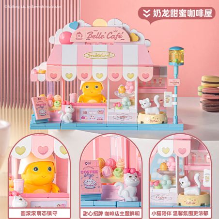 PLEYERID M38-P8093 P8093 8093 M38P8093 38-P8093 MILK DRAGON SWEET COFFEE HOUSE bộ đồ chơi xếp lắp ráp ghép mô hình