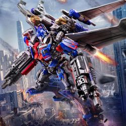 BLOKEES 71187 TRANSFORMERS BEYOND EDITION TURNS MARCH DARK TIME WING OPTIMUS PRIME DX CC21 bộ đồ chơi xếp lắp ráp ghép mô hình Movie & Game Phim Và Trò Chơi