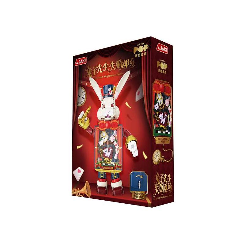 JAKI AK065 TIDE IDEA SÁNG TẠO NHÀ HÁT KHÔNG TRỌNG LƯỢNG CỦA RABBIT bộ đồ chơi xếp lắp ráp ghép mô hình MR RABBIT