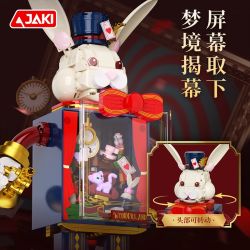 JAKI AK065 TIDE IDEA SÁNG TẠO NHÀ HÁT KHÔNG TRỌNG LƯỢNG CỦA RABBIT bộ đồ chơi xếp lắp ráp ghép mô hình MR RABBIT