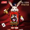 JAKI AK065 TIDE IDEA SÁNG TẠO NHÀ HÁT KHÔNG TRỌNG LƯỢNG CỦA RABBIT bộ đồ chơi xếp lắp ráp ghép mô hình MR RABBIT
