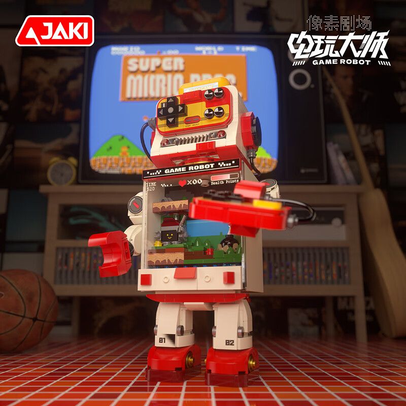 JAKI AK066 CHAOXIANG SÁNG TẠO NHÀ HÁT PIXEL TRÒ CHƠI VIDEO bộ đồ chơi xếp lắp ráp ghép mô hình GAME ROBOT