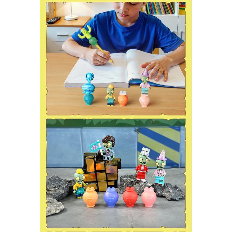 GUDI 60060 NHÀ MÁY VS. ZOMBIE LẮP RÁP GẠCH LÁT bộ đồ chơi xếp lắp ráp ghép mô hình Gear Đồ Lắp Ghép