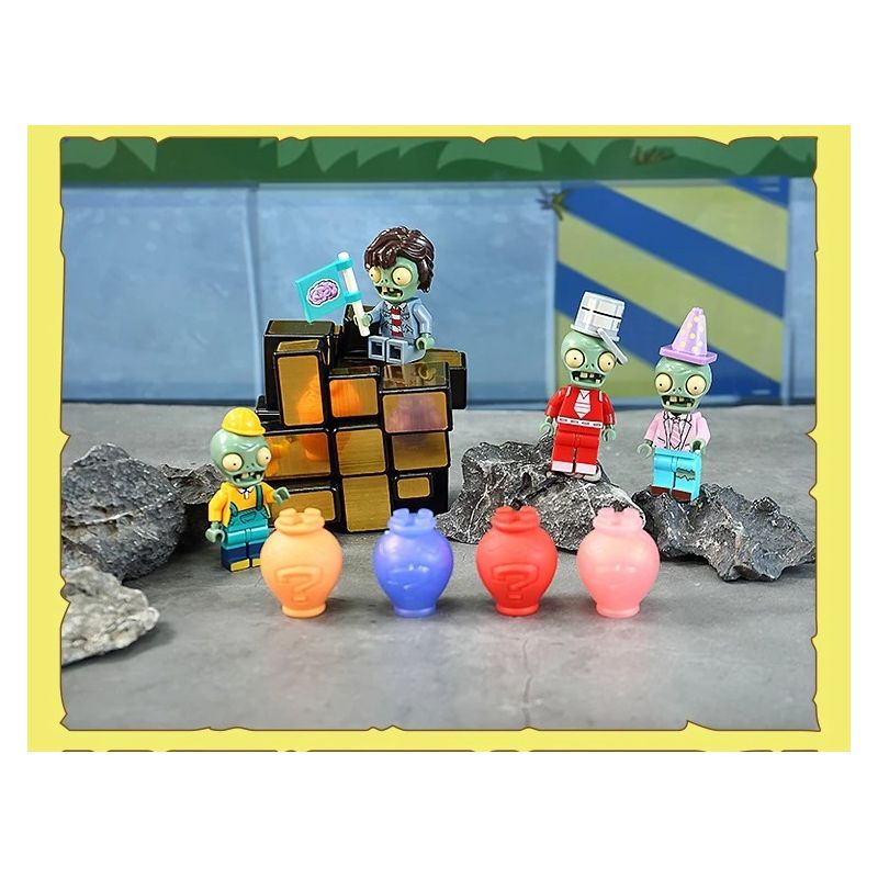 GUDI 60060 NHÀ MÁY VS. ZOMBIE LẮP RÁP GẠCH LÁT bộ đồ chơi xếp lắp ráp ghép mô hình Gear Đồ Lắp Ghép