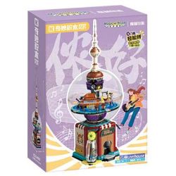 KEEPPLEY K21408 21408 BẠN CÙNG LỚP ZHOU CHUYỂN VÙNG TUYỆT VỜI MAGIC CITY QI TRAVEL POSS-IN ORIENTAL PEARL CLOUD LIVEHOUSE bộ đồ chơi xếp lắp ráp ghép mô hình 1474 khối