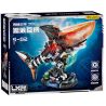 WEKKI 506701 NĂM MÁY MÓC BIỂN CÁ MẬP KHỔNG LỒ ĂN SÓNG bộ đồ chơi xếp lắp ráp ghép mô hình MARINETIC CHRONICLES SHARK-02
