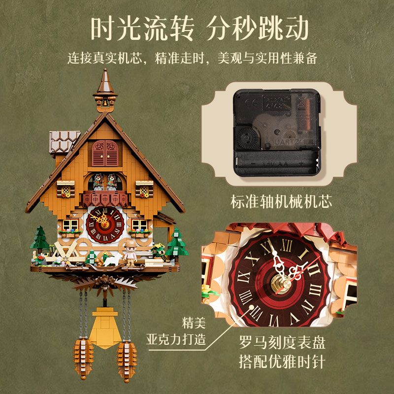 PANTASY 85027 BỘ SƯU TẬP RETRO CUCKOO ĐỒNG HỒ bộ đồ chơi xếp lắp ráp ghép mô hình Creator Sáng Tạo 3300 khối