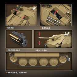 QuanGuan 100312 Quan Guan 100312 TÀU KHU TRỤC XE TẢI 38T CỦA ĐỨC bộ đồ chơi xếp lắp ráp ghép mô hình Military Army JAGDPANZER 38(T) HETZER Quân Sự Bộ Đội 702 khối