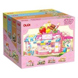 GUDI 51017D 51017A 51017B 51017C DREAM TOWN 4 STYLES SHIGUANG DESSERT SHOP XINGLUO COFFEE JIANYUE BOOKSTORE HAOCHA BAKING bộ đồ chơi xếp lắp ráp ghép mô hình 1254 khối