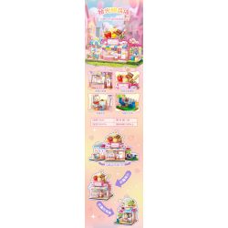 GUDI 51017D 51017A 51017B 51017C DREAM TOWN 4 STYLES SHIGUANG DESSERT SHOP XINGLUO COFFEE JIANYUE BOOKSTORE HAOCHA BAKING bộ đồ chơi xếp lắp ráp ghép mô hình 1254 khối