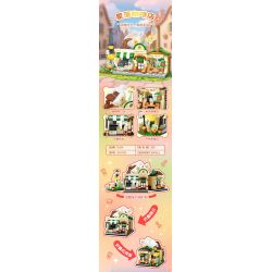 GUDI 51017D 51017A 51017B 51017C DREAM TOWN 4 STYLES SHIGUANG DESSERT SHOP XINGLUO COFFEE JIANYUE BOOKSTORE HAOCHA BAKING bộ đồ chơi xếp lắp ráp ghép mô hình 1254 khối