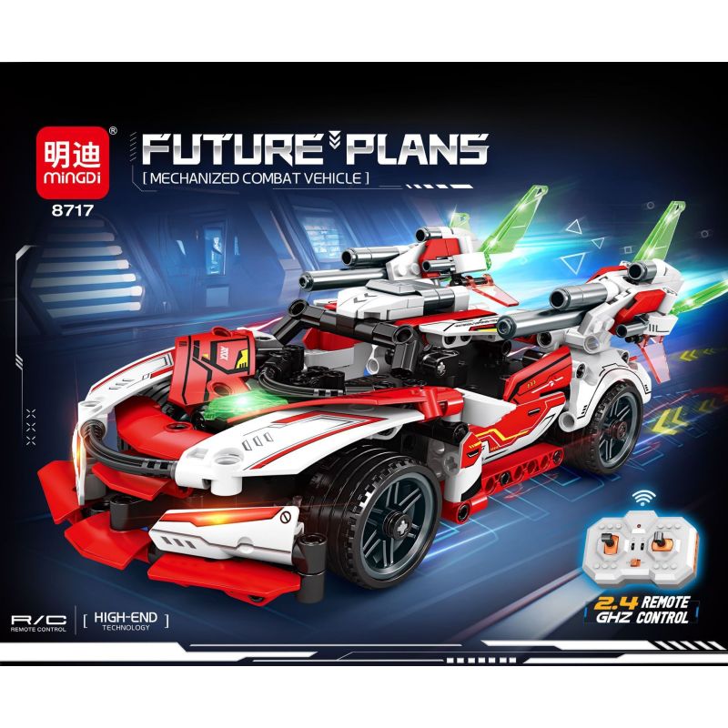 MINGDI LEIBAO 8717 XE THỂ THAO KẾ HOẠCH TƯƠNG LAI bộ đồ chơi xếp lắp ráp ghép mô hình Technic Kỹ Thuật Công Nghệ Cao Mô Hình Phương Tiện 341 khối