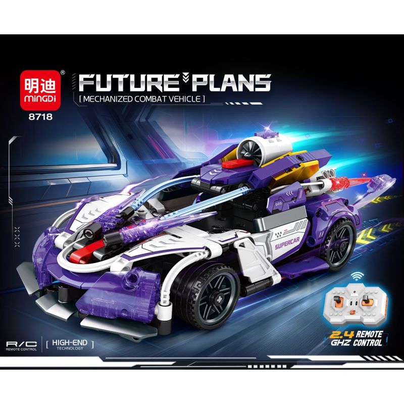 MINGDI LEIBAO 8718 XE THỂ THAO KẾ HOẠCH TƯƠNG LAI bộ đồ chơi xếp lắp ráp ghép mô hình Technic Kỹ Thuật Công Nghệ Cao Mô Hình Phương Tiện 313 khối