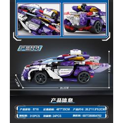 MINGDI LEIBAO 8718 XE THỂ THAO KẾ HOẠCH TƯƠNG LAI bộ đồ chơi xếp lắp ráp ghép mô hình Technic Kỹ Thuật Công Nghệ Cao Mô Hình Phương Tiện 313 khối