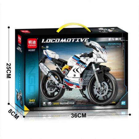 MINGDI LEIBAO K2207 2207 XE MÁY ĐẦU RR 250CC S1000RR GĂNG TAY bộ đồ chơi xếp lắp ráp ghép mô hình Technic Kỹ Thuật Công Nghệ Cao Mô Hình Phương Tiện 343 khối
