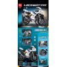 MINGDI LEIBAO K2207 2207 XE MÁY ĐẦU RR 250CC S1000RR GĂNG TAY bộ đồ chơi xếp lắp ráp ghép mô hình Technic Kỹ Thuật Công Nghệ Cao Mô Hình Phương Tiện 343 khối