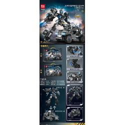 MINGDI LEIBAO K2225 2225 CẢNH SÁT ĐẶC BIỆT XE BỌC THÉP MECHA bộ đồ chơi xếp lắp ráp ghép mô hình Military Army ARMORED CAR MECHA Quân Sự Bộ Đội 458 khối
