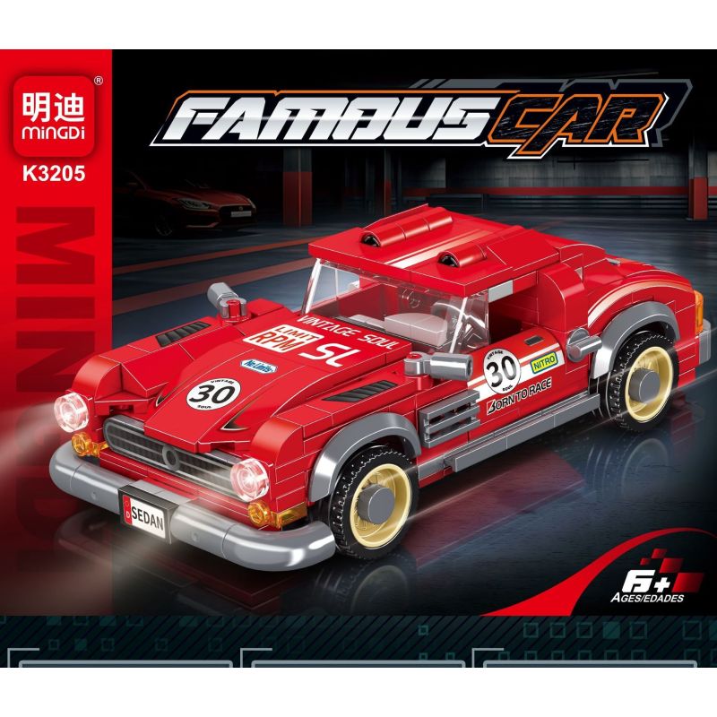 MINGDI LEIBAO K3205 3205 ĐUA XE bộ đồ chơi xếp lắp ráp ghép mô hình Racers Đua Tốc Độ 323 khối