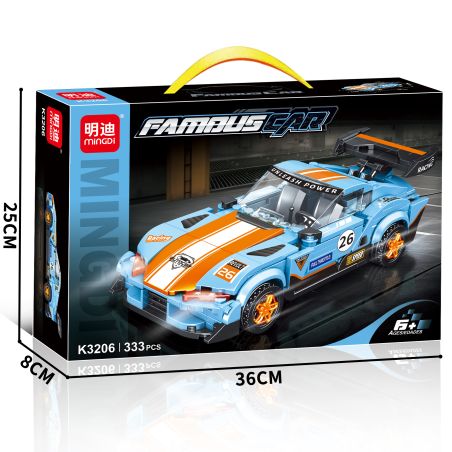 MINGDI LEIBAO K3206 3206 ĐUA XE bộ đồ chơi xếp lắp ráp ghép mô hình Racers Đua Tốc Độ 333 khối