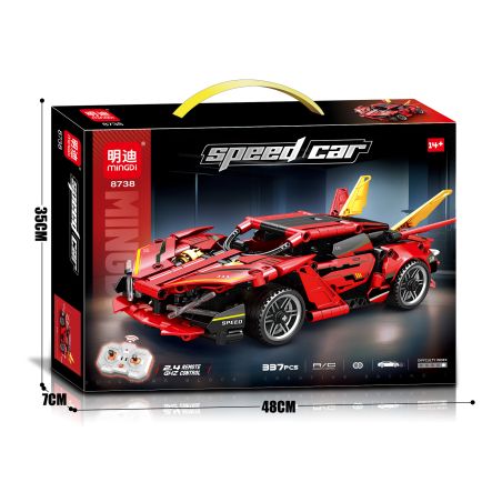 MINGDI LEIBAO 8738 ĐUA XE bộ đồ chơi xếp lắp ráp ghép mô hình Technic Kỹ Thuật Công Nghệ Cao Mô Hình Phương Tiện 337 khối