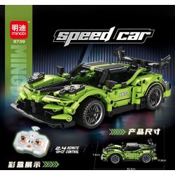 MINGDI LEIBAO 8739 ĐUA XE bộ đồ chơi xếp lắp ráp ghép mô hình Technic Kỹ Thuật Công Nghệ Cao Mô Hình Phương Tiện 369 khối