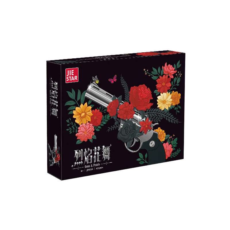 JIESTAR JJ9218 Xếp hình lắp ráp ghép mô hình Flame Flame Dance Fantasy Rose Revolver