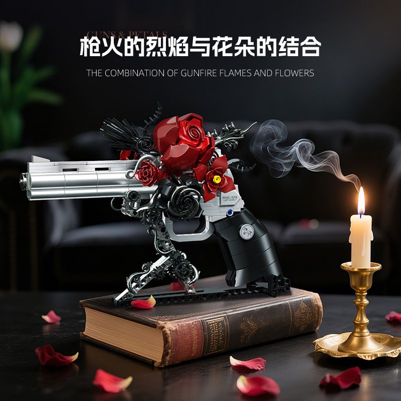 JIESTAR JJ9218 9218 FLAME DANCE FANTASY ROSE REVOLVER bộ đồ chơi xếp lắp ráp ghép mô hình Military Army Quân Sự Bộ Đội 631 khối