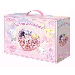 AREA-X AB0096 0096 SANRIO TÌNH YÊU HOA HỘP THÚ NHẬN TRÁI TIM bộ đồ chơi xếp lắp ráp ghép mô hình SANRIO CHARACTERS