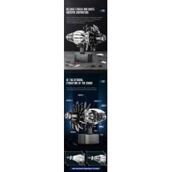 REOBRIX 33018 MỞ MÔ HÌNH KHÁI NIỆM DỰ ÁN FAN ENGINE GE RISE SAFRAN bộ đồ chơi xếp lắp ráp ghép mô hình 1351 khối