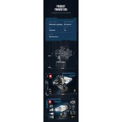 REOBRIX 33018 MỞ MÔ HÌNH KHÁI NIỆM DỰ ÁN FAN ENGINE GE RISE SAFRAN bộ đồ chơi xếp lắp ráp ghép mô hình 1351 khối