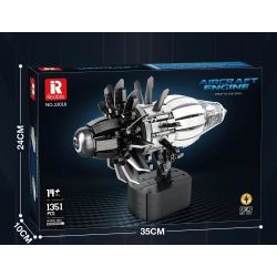 REOBRIX 33018 MỞ MÔ HÌNH KHÁI NIỆM DỰ ÁN FAN ENGINE GE RISE SAFRAN bộ đồ chơi xếp lắp ráp ghép mô hình 1351 khối