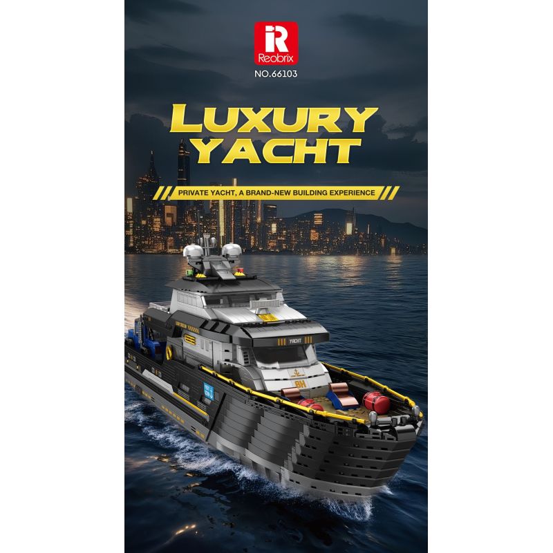 REOBRIX 66103 DU THUYỀN SANG TRỌNG bộ đồ chơi xếp lắp ráp ghép mô hình Creator LUXURY YACHT Sáng Tạo 4421 khối