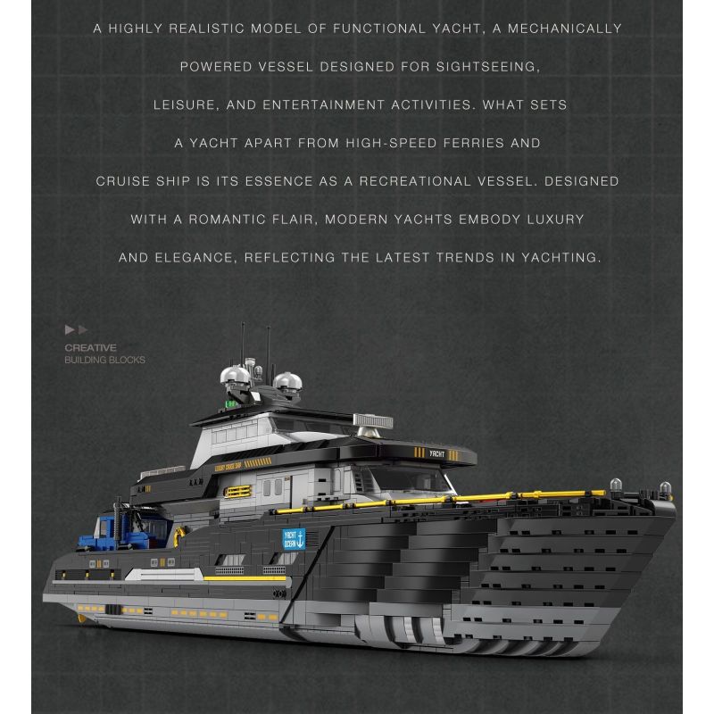 REOBRIX 66103 DU THUYỀN SANG TRỌNG bộ đồ chơi xếp lắp ráp ghép mô hình Creator LUXURY YACHT Sáng Tạo 4421 khối