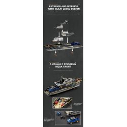 REOBRIX 66103 DU THUYỀN SANG TRỌNG bộ đồ chơi xếp lắp ráp ghép mô hình Creator LUXURY YACHT Sáng Tạo 4421 khối