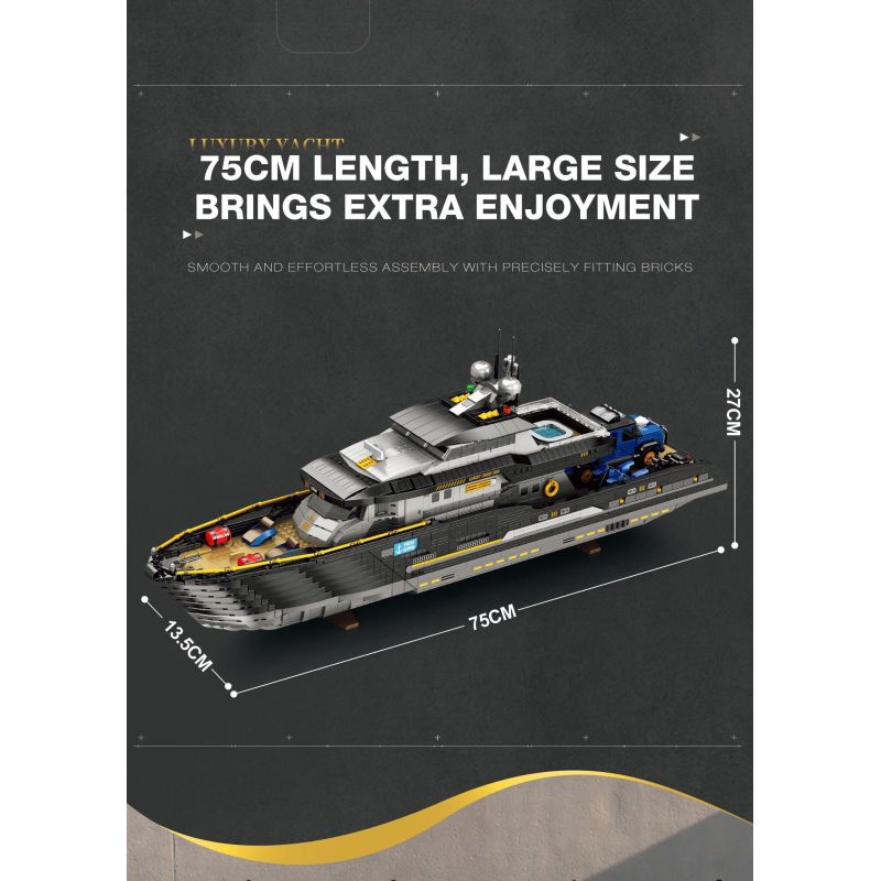 REOBRIX 66103 DU THUYỀN SANG TRỌNG bộ đồ chơi xếp lắp ráp ghép mô hình Creator LUXURY YACHT Sáng Tạo 4421 khối