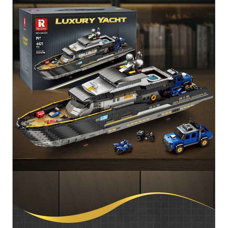 REOBRIX 66103 DU THUYỀN SANG TRỌNG bộ đồ chơi xếp lắp ráp ghép mô hình Creator LUXURY YACHT Sáng Tạo 4421 khối