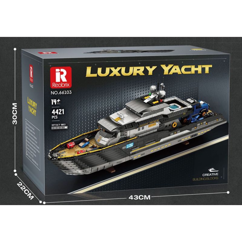 REOBRIX 66103 DU THUYỀN SANG TRỌNG bộ đồ chơi xếp lắp ráp ghép mô hình Creator LUXURY YACHT Sáng Tạo 4421 khối