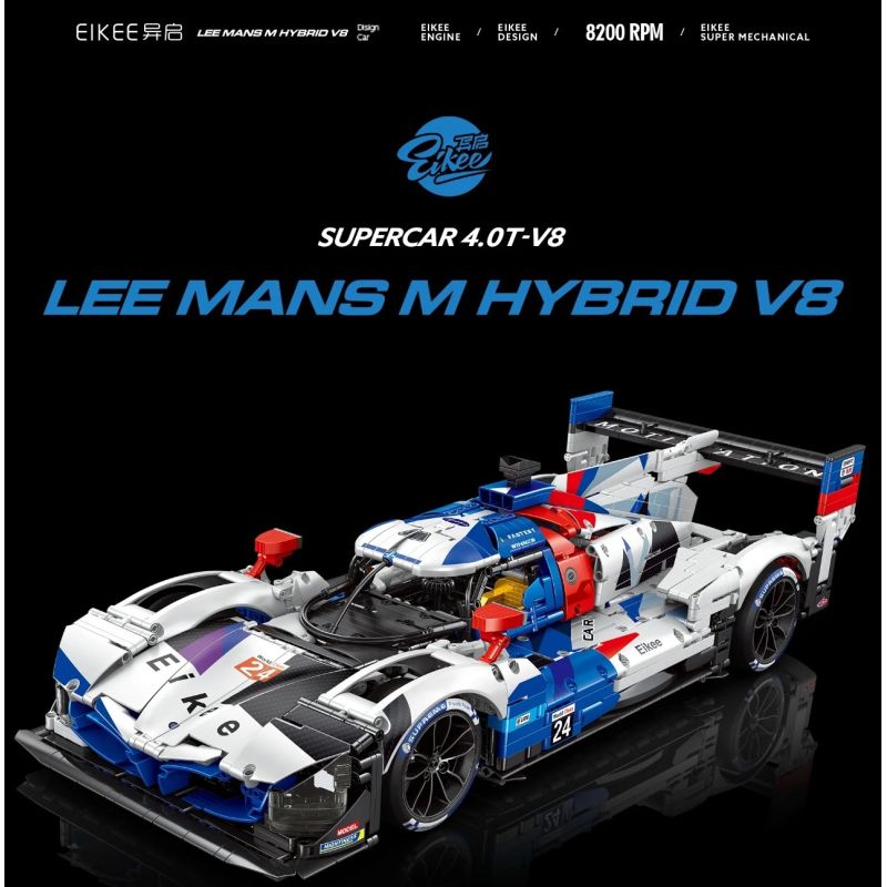 EIKEE Y18082 18082 BMW HYBRID V8 LE MANS RACING 1 tỷ lệ 1:8 bộ đồ chơi xếp lắp ráp ghép mô hình Technic Kỹ Thuật Công Nghệ Cao Mô Hình Phương Tiện 3507 khối